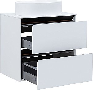 Тумба с раковиной Allen Brau Activity 70 1.34003.WM белая матовая/черный брашированный для ванной в интернет-магазине Sanbest