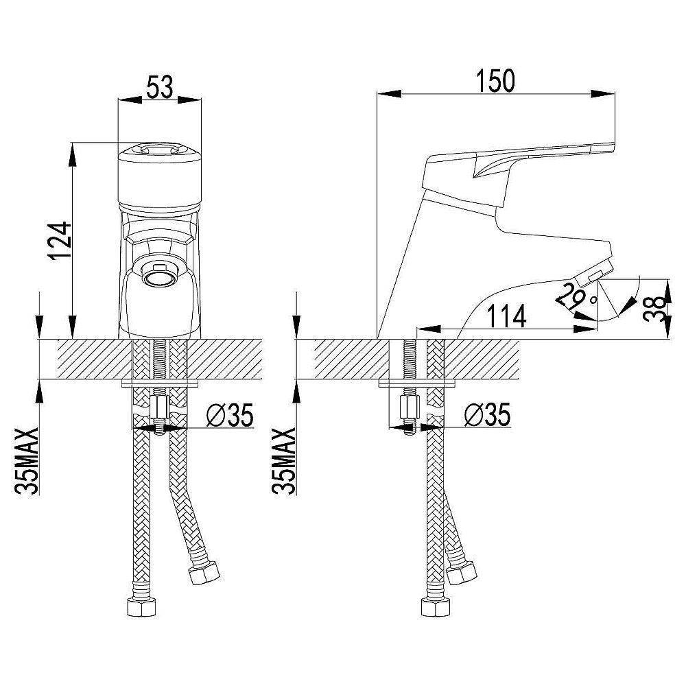 Смеситель для раковины Lemark Luna LM4106C купить в интернет-магазине сантехники Sanbest