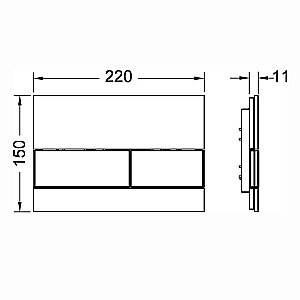 Кнопка для инсталляции Tece Esquare Белый/хром купить в интернет-магазине сантехники Sanbest