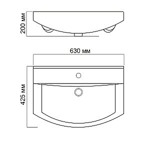 Раковина Sanita luxe Best 65 BST65SLWB01 белая купить в интернет-магазине Sanbest