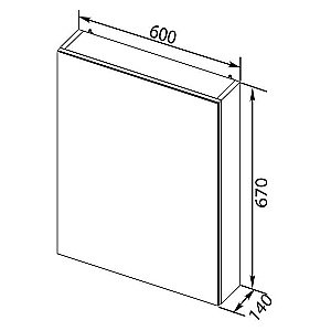 Зеркальный шкаф Aquanet Порто 60 купить в интернет-магазине сантехники Sanbest