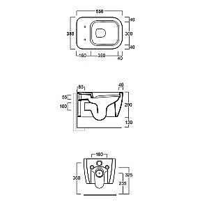 Унитаз подвесной SIMAS Henges HE18bi безободковый, белый купить в интернет-магазине Sanbest
