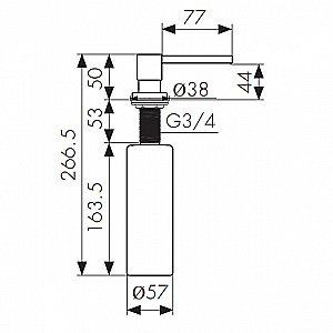 Диспенсер Kaiser KH-3025 серебро купить в интернет-магазине сантехники Sanbest
