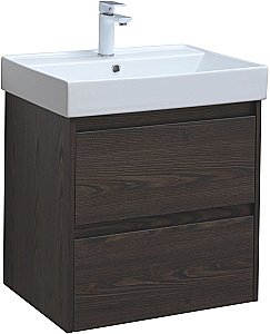 Тумба с раковиной Aquanet Nova Lite 287894 60 дуб черный для ванной в интернет-магазине Sanbest