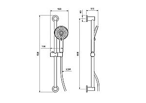 Душевой гарнитур Aquatek Лугано AQ2022BG золото шлифованное купить в интернет-магазине сантехники Sanbest