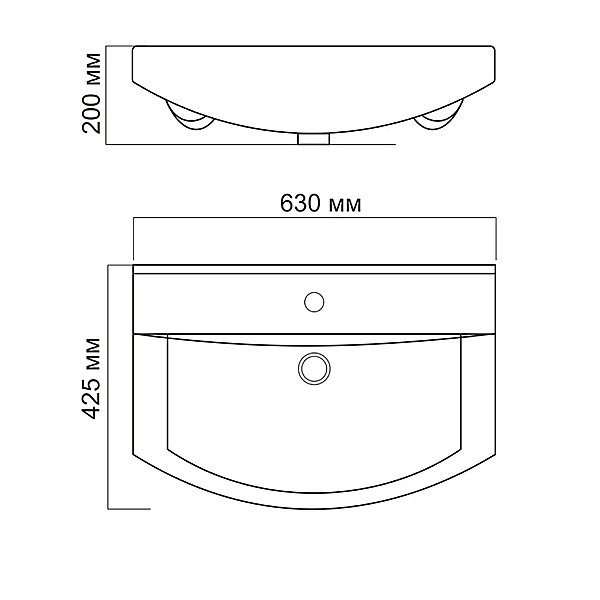 Раковина Sanita luxe Best 65 BST65SLWB01 белая купить в интернет-магазине Sanbest