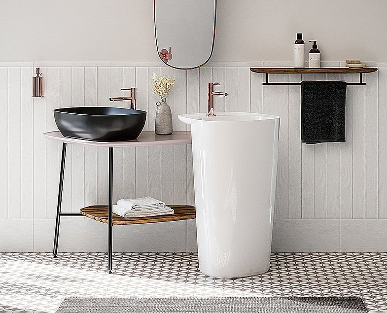 Раковина накладная Vitra Plural 45 7810B483-0016 черная матовая купить в интернет-магазине Sanbest