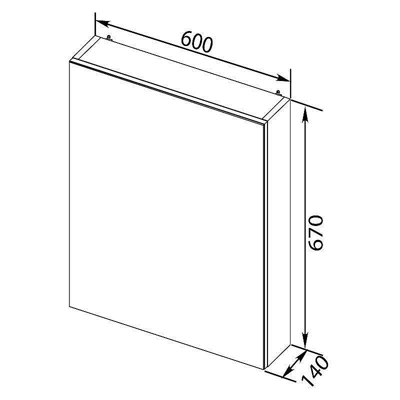 Зеркальный шкаф Aquanet Порто 60 купить в интернет-магазине сантехники Sanbest