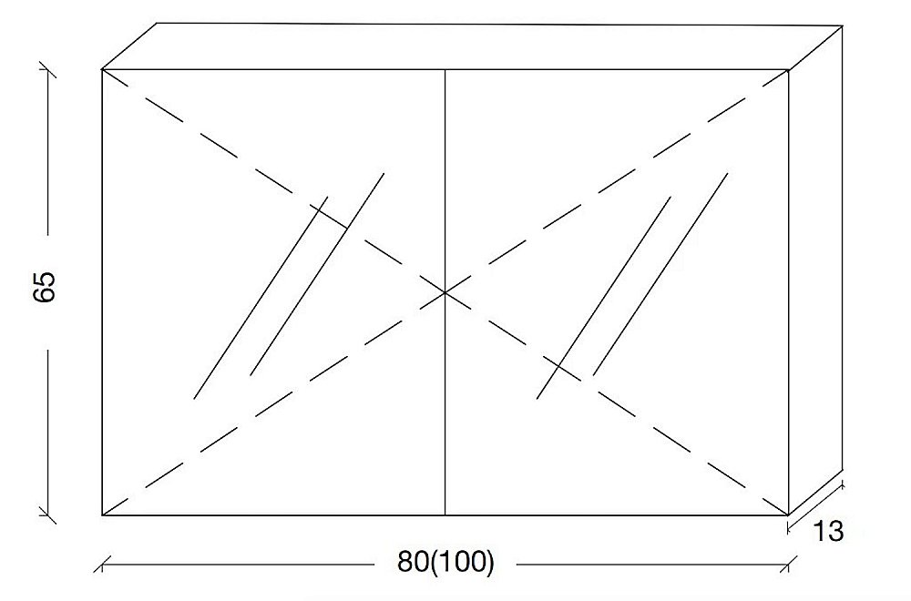Зеркальный шкаф Armadi Art Vallessi зербрано глянец 80 купить в интернет-магазине сантехники Sanbest