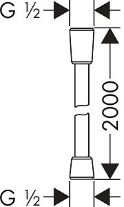 Душевой шланг Hansgrohe Comfortflex 200 28169000 купить в интернет-магазине сантехники Sanbest