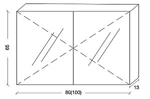 Зеркальный шкаф Armadi Art Vallessi зербрано глянец 80 купить в интернет-магазине сантехники Sanbest