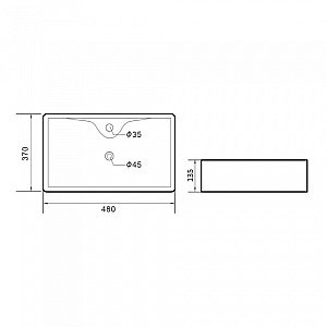 Раковина накладная Orange 48 B01-475mb черная матовая купить в интернет-магазине Sanbest
