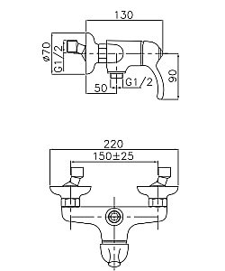 Смеситель для душа Migliore Lem 25868 бронза купить в интернет-магазине сантехники Sanbest