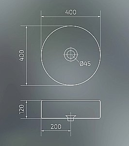 Раковина накладная Gid Esfera 40 N9424 51179 белая купить в интернет-магазине Sanbest