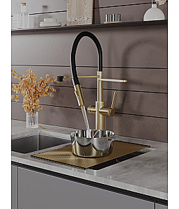 Смеситель для кухни  Agger Elegant A3252599 золото матовое купить в интернет-магазине сантехники Sanbest