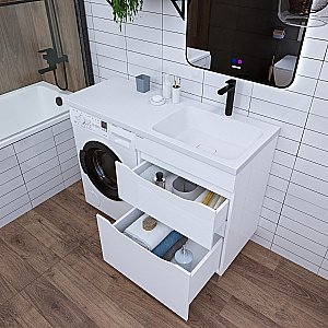 Тумба с раковиной Grossman Вилар 120 белая для ванной в интернет-магазине Sanbest