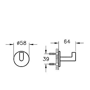 Крючок Vitra ORIGIN A44884 купить в интернет-магазине сантехники Sanbest