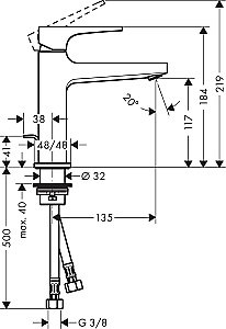 Смеситель для раковины Hansgrohe Metropol 110 32506000 купить в интернет-магазине сантехники Sanbest