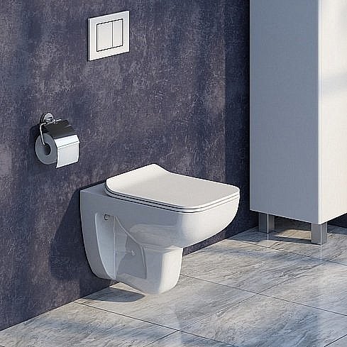 Унитаз подвесной IDDIS Vibe VIBRDSEi25 безободковый, с крышкой микролифт купить в интернет-магазине Sanbest