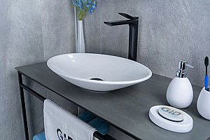 Раковина накладная Gid Lago 50 N9022 51110 белая купить в интернет-магазине сантехники Sanbest