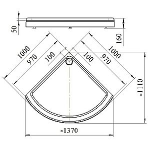 Душевой поддон Радомир 1-11-0-0-0-003 100х100 белый купить в интернет-магазине Sanbest