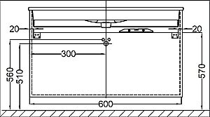 Тумба с раковиной Jacob Delafon VOX 60 EB2050-RA-E16+EXAF112 орех для ванной в интернет-магазине Sanbest