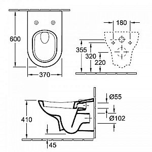 Унитаз подвесной Villeroy&Boch My Nature 561010R1 купить в интернет-магазине Sanbest