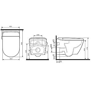 Унитаз подвесной AM.PM Sensation CCC301700SC белый, безободковый, функция биде купить в интернет-магазине Sanbest