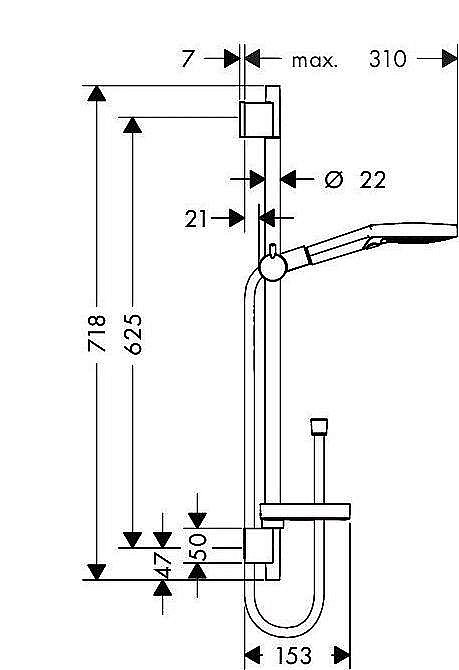 Душевой гарнитур Hansgrohe Raindance Select S 120 EcoSmart 26632000 хром купить в интернет-магазине сантехники Sanbest