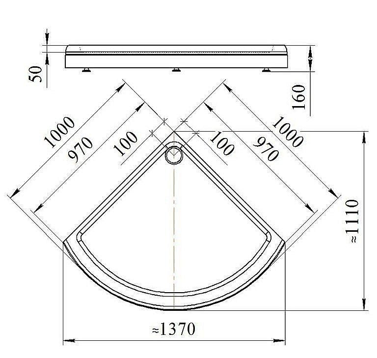 Душевой поддон Радомир 1-11-0-0-0-003 100х100 белый купить в интернет-магазине Sanbest