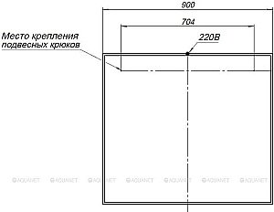 Зеркало Aquanet Nova Lite 90 белый в ванную от интернет-магазине сантехники Sanbest