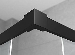 Душевой уголок Ambassador Queen Black 11011204 100x100 стекло прозрачное/профиль черный купить в интернет-магазине Sanbest