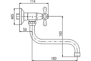 Смеситель для кухни Rav-Slezak Morava Retro MK101.5/21BSM белый/бронза купить в интернет-магазине сантехники Sanbest