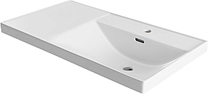 Тумба с раковиной Aquanet Nova Lite 2.0 90 346324+347436 бежевая матовая, правосторонняя для ванной в интернет-магазине Sanbest