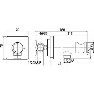 Гигиенический душ Bossini Cube Brass E38001B.030 хром купить в интернет-магазине сантехники Sanbest