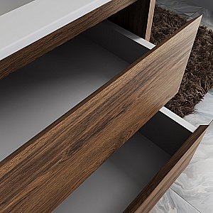 Тумба с раковиной Vincea Gio 1000 VMC-2G100CO/VBS-13100 тёмный дуб/раковина белая для ванной в интернет-магазине Sanbest