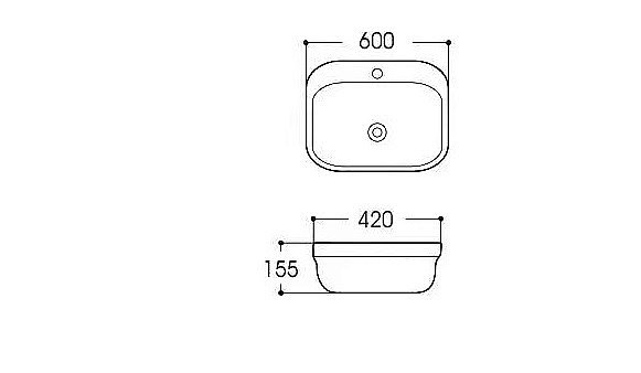 Раковина Aquatek 60 Амадео AQ6042-00 белая купить в интернет-магазине Sanbest