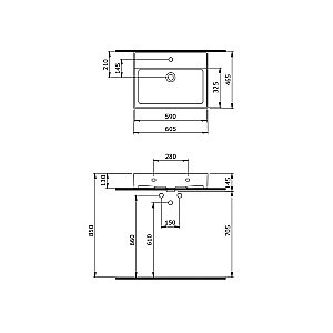 Раковина Berges Ego 60,5 182003 белая купить в интернет-магазине Sanbest