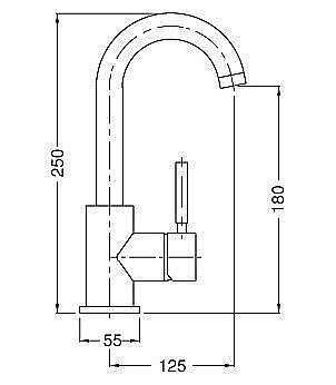 Смеситель для раковины Cezares OLIMP-LSM2-02-L бронза купить в интернет-магазине сантехники Sanbest
