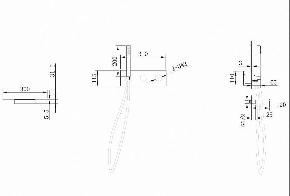 Смеситель для ванны Abber Rund AF8731SP сатин купить в интернет-магазине сантехники Sanbest