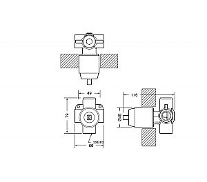 Встраиваемый смеситель Bravat BUILT-IN D999CP-RUS купить в интернет-магазине сантехники Sanbest
