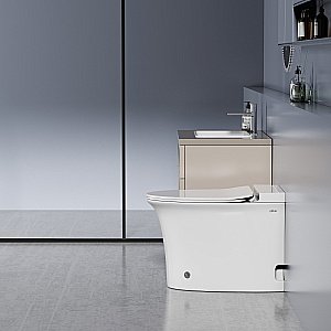 Унитаз приставной Abber Bequem AC1125P белый, с крышкой микролифт купить в интернет-магазине Sanbest