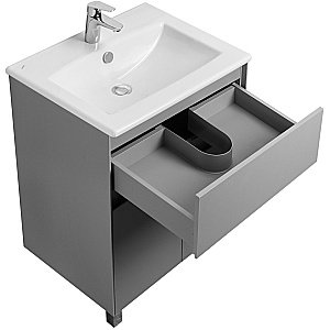 Тумба с раковиной Акватон Форест 60 туманный серый для ванной в интернет-магазине Sanbest
