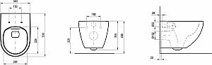 Унитаз подвесной Ravak VITA RimOFF X01860 безободковый купить в интернет-магазине Sanbest