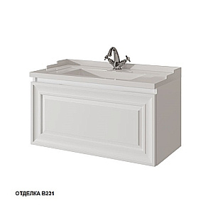 Тумба с раковиной Caprigo Ponza-A 80 белая для ванной в интернет-магазине Sanbest