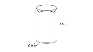 Корзина для белья FIXSEN ECO STYLE FX-1031B купить в интернет-магазине сантехники Sanbest