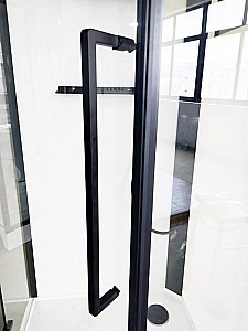 Душевая кабина Esbano ESM-QUADRO-90 стекло прозрачное/профиль черный купить в интернет-магазине Sanbest