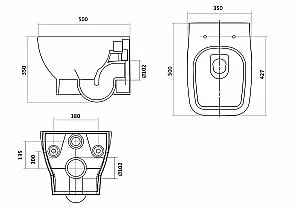 Унитаз подвесной Santek Нео 1WH302410 с крышкой купить в интернет-магазине Sanbest