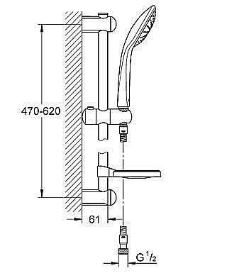 Душевая гарнитура GROHE Euphoria 27266 001 купить в интернет-магазине сантехники Sanbest