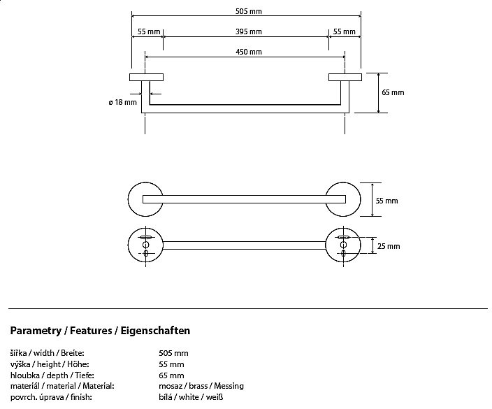 Полотенцедержатель Bemeta White 104204024 купить в интернет-магазине сантехники Sanbest